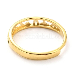 Bague réglable creuse en acier inoxydable 304 pour femme&nbsp;RJEW-C016-24G
