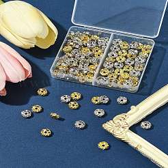 120 Stück 2 Farben Messing Kristall Strass Abstandsperlen&nbsp;RB-FS0001-06
