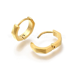 Orecchini a cerchio in acciaio inossidabile 304 placcati ioni (ip)&nbsp;EJEW-H018-05G-02