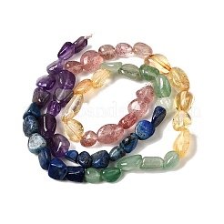 Natürliche Erdbeerquarz & Citrin & Amethyst & grüner Aventurin & Lapislazuli Perlenstränge&nbsp;G-L610-B15-01