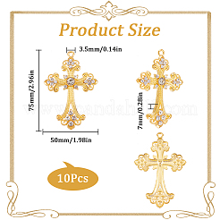 10 pendentif gothique de grande taille en alliage&nbsp;ALRI-SC0001-25