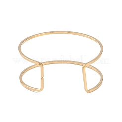 Ionenplattierung (IP) 304 Edelstahl hohle offene Manschette Armreifen für Frauen&nbsp;BJEW-S155-04G
