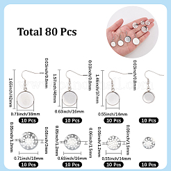 40 pieza de 4 estilos de ganchos para pendientes de acero inoxidable 304&nbsp;DIY-SC0033-76