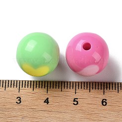 Zweifarbige undurchsichtige Acrylperlen&nbsp;X-SACR-I005-07C