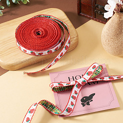 10 Yards Polyester-Erdbeerband&nbsp;OCOR-TA0003-62B