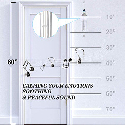 Carillons éoliens en aluminium&nbsp;HJEW-WH0042-34
