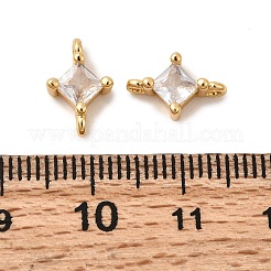 Verbindungsanhänger mit durchsichtigem Zirkonia-Pavé aus Messing&nbsp;LS-KK-P340-07A-G