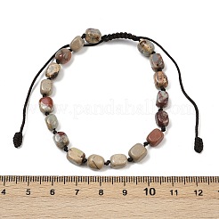 Braccialetti di perline intrecciate in pietra naturale shoushan per uomo e donna&nbsp;BJEW-D360-01D