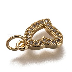 Latón micro pavimenta claro cubic zirconia encantos&nbsp;ZIRC-B002-60G