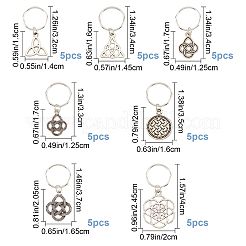 7 Beutel 7 Stile Legierung Dreadlocks Perlen&nbsp;OHAR-CP0001-08