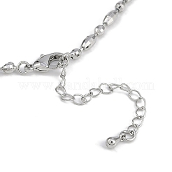 Halsketten mit ovalen Gliedern aus Messing mit Gestellbeschichtung für Damen&nbsp;NJEW-K382-13B-P
