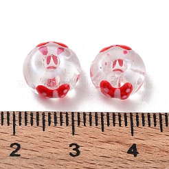 Perles de verre transparent peintes à la main&nbsp;SEED-M011-04A-04