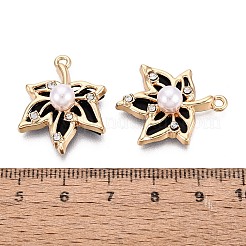 Alliage avec pendentifs en ABS imitation perle&nbsp;PALLOY-Q466-04G-06