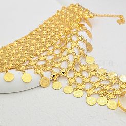 Armbänder aus Eisen mit mehrlagigen Münz- und Blumengliedern für Damen&nbsp;WS2112