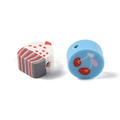 100pcs 2 styles de perles d'argile polymère faites à la main&nbsp;CLAY-FP0001-11A