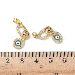 Pendentifs avec zircon cubiques à micro-pavés en laiton&nbsp;KK-I371-08G