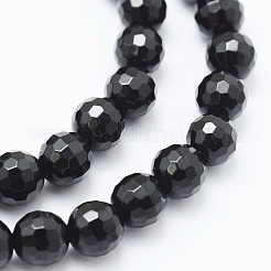 Natürliche schwarze Onyxperlenstränge&nbsp;G-E469-06-12mm