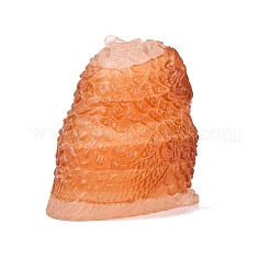 Figurine de hibou sculptée en agate rouge naturelle&nbsp;G-Q615-03D