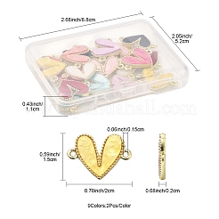 18 Stück 9 Farben Legierung Acryl Verbindungsstück Charms&nbsp;FIND-FS0004-33