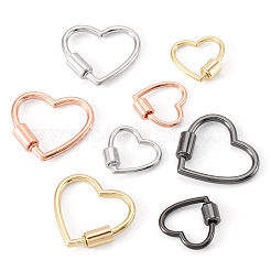 8 Stück 8 Farben Zinklegierung Schraubkarabiner Schloss Charms&nbsp;FIND-TA0009-81
