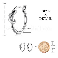 925 orecchini a cerchio in argento sterling rodiato&nbsp;JE899A