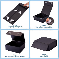 Faltbare rechteckige Geschenkboxen zur Aufbewahrung aus Papier&nbsp;CON-TAC0019-001D
