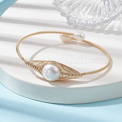 Bracelets de manchette en perles naturelles&nbsp;BJEW-JB10120-02