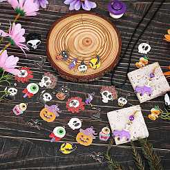 30 pièces 15 ensembles de pendentifs en alliage d'émail d'halloween de style&nbsp;ENAM-SZ0004-16