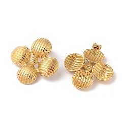 Pendientes de botón de acero inoxidable 304 con revestimiento iónico (IP) para mujer&nbsp;EJEW-S227-26G