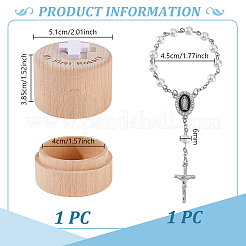 Bracelets à breloques croix en alliage&nbsp;AJEW-WH0455-115A