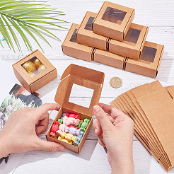 Quadratische faltbare Geschenkboxen aus Papier&nbsp;LS-CON-WH0094-46B-01