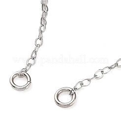 Rhodinierte 925-Sterlingsilber-Kabelketten-Halskettenherstellung&nbsp;STER-B001-03P-B