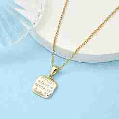 Collana con pendente in ottone con zirconia cubica&nbsp;NJEW-JN04690-02