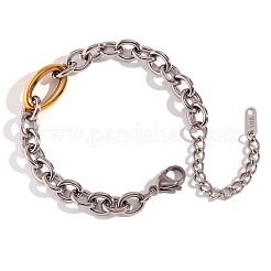 304 Edelstahl-Kabelkettenarmbänder für Damen&nbsp;WGF1402-02
