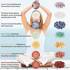 Perles de pierres précieuses mixtes naturelles et synthétiques sur le thème du chakra&nbsp;G-WH0007-07