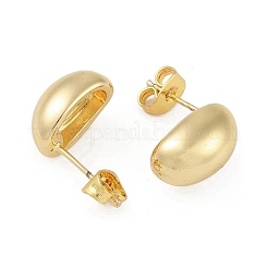 201 pendientes ovalados de acero inoxidable&nbsp;EJEW-I309-18G