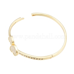Braccialetti a doppio cuore con zirconi chiari&nbsp;BJEW-G651-01G