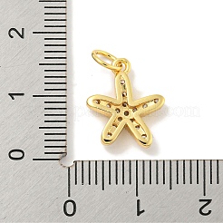 Anhänger aus Messing mit Gestellbeschichtung aus klarem Kubisch Zirkonia&nbsp;KK-B093-02H-G