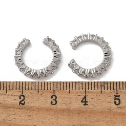 Messing Micro Pave klare Zirkonia Manschette Ohrringe&nbsp;EJEW-I249-14P