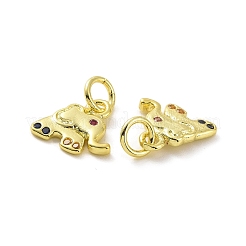 Messing Mikropflaster bunte Zirkonia Charms&nbsp;KK-E068-VF107