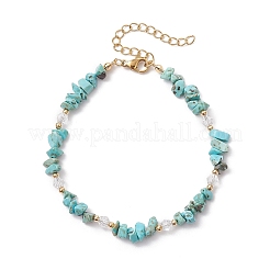 Pulseras de cuentas de howlita natural para mujer&nbsp;BJEW-JB11742-04