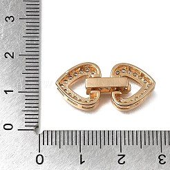 Micro pavé di ottone trasparente cubic zirconia piegato su fermagli&nbsp;CU-CBA4292-03G