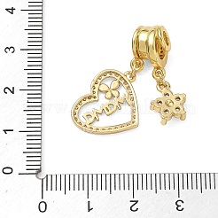 Muttertagsanhänger aus Messing mit Mikropflaster und klaren Zirkonia&nbsp;CU-CBA4231-01A-G
