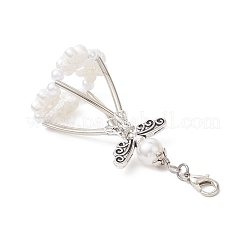 5 pendentif décoratif en plastique ABS imitation perle&nbsp;HJEW-JM03629