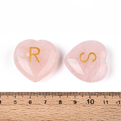 26 Stück 26 Stile natürliche Rosenquarz-Herzperlen&nbsp;G-T144-A03