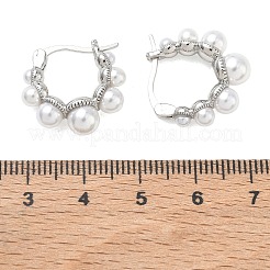 Boucles d'oreilles en laiton de cercle pour les femmes&nbsp;EJEW-A168-14P