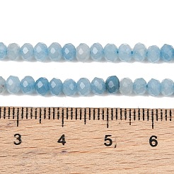 Brins de perles de jade blanc naturel teintées&nbsp;GG-CBAF9EE-A24-3x4mm
