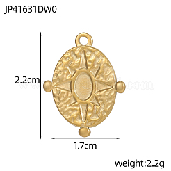 Cabochon pendenti in acciaio inossidabile 304&nbsp;STAS-OY009-09G