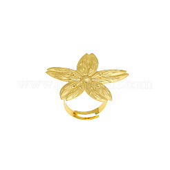 Offene Manschettenringe aus Eisen mit Blumenmuster für Damen&nbsp;WGBB679-01