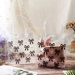 Sacs cadeaux rectangulaires transparents en PVC imprimé&nbsp;ABAG-TADJ0002-002G